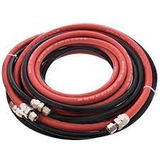 Air Hose Assembly, 5/16"ID x 25', with 1/4" Female Threaded Reusable Ends
