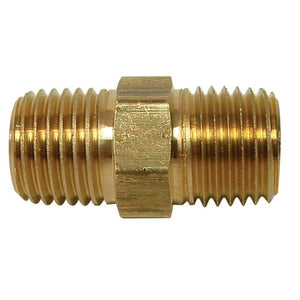 Nipple, Brass, Low pressure, 1/4" x 1/4" Male NPS Ends, 30 Degree Seat Both End